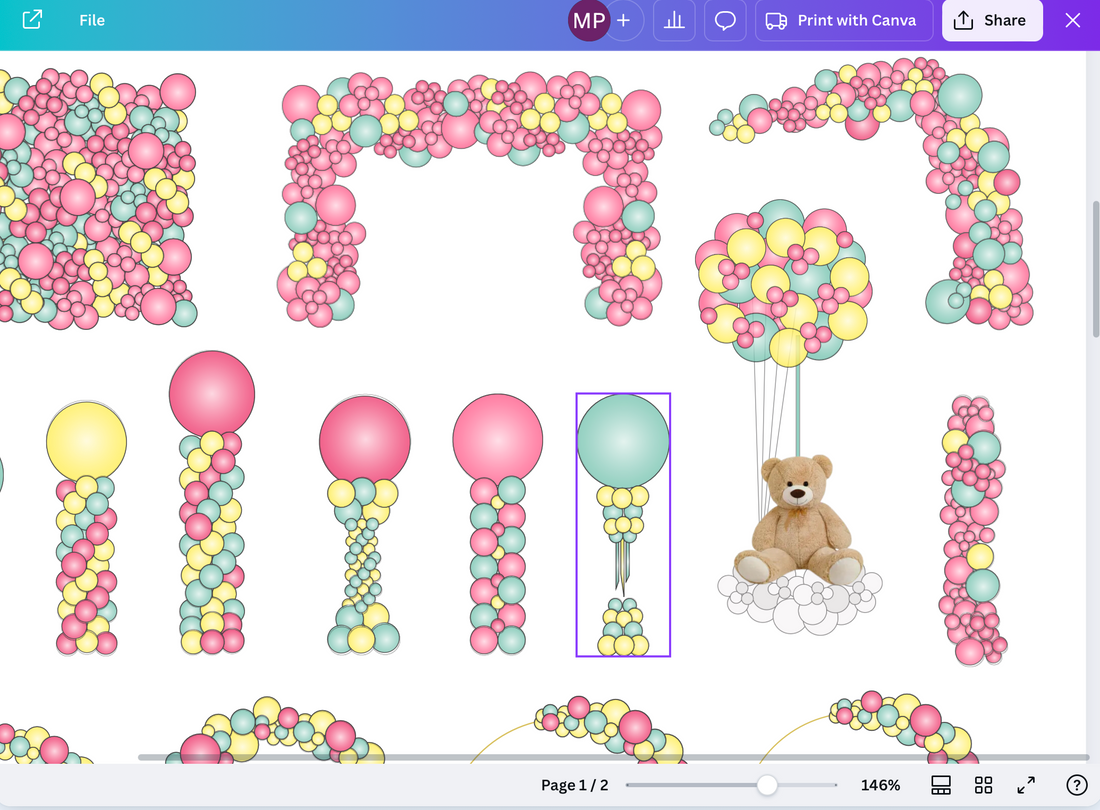 Balloon Decor Mockup Templates