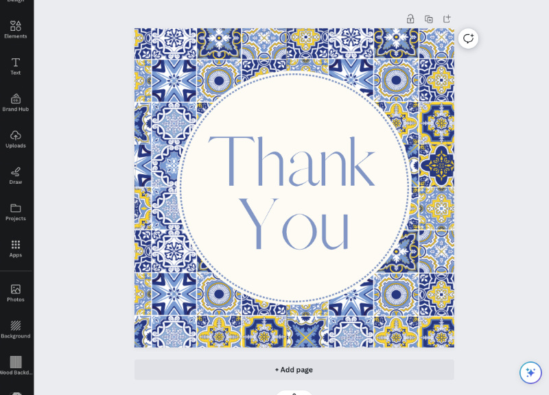 thank you card Lemon themed