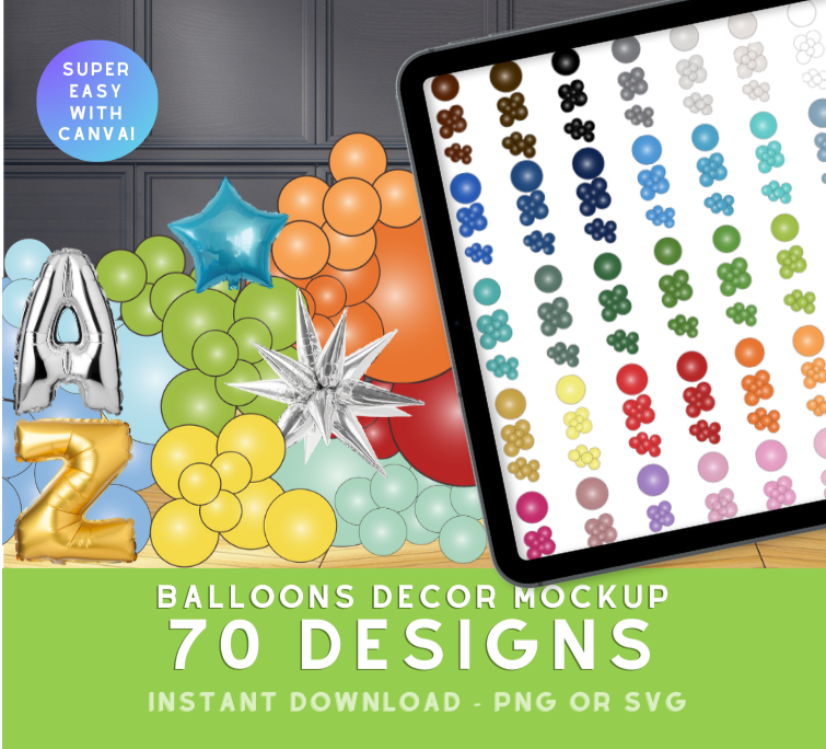 Balloon Decor Mockup Templates