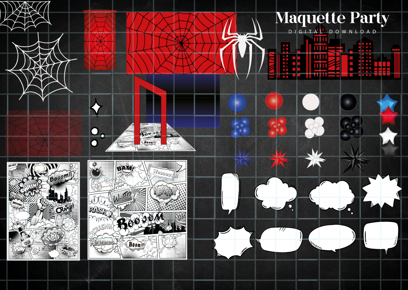 Spiderman party – Maquette Party