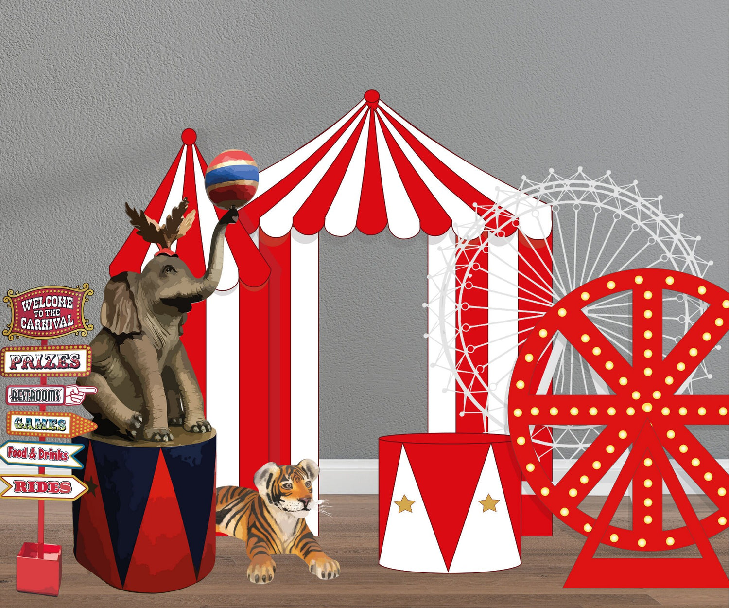 Circus party, design , event mockup, baby shower, birthday, designs